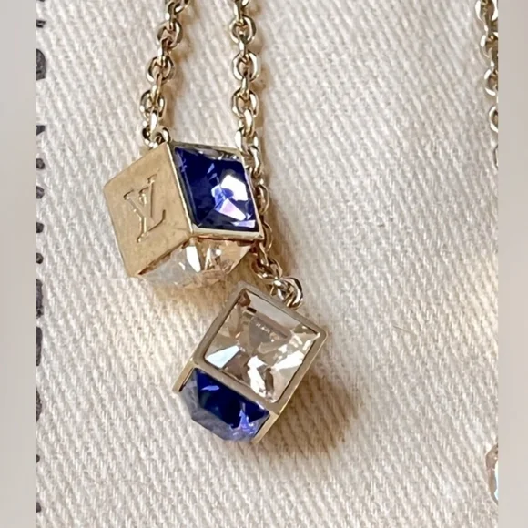 LOUIS VUITTON ✨LIKE NEW ✨Crystal Gamble Earrings Azur